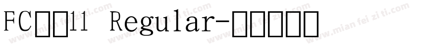 FC数字11 Regular字体转换